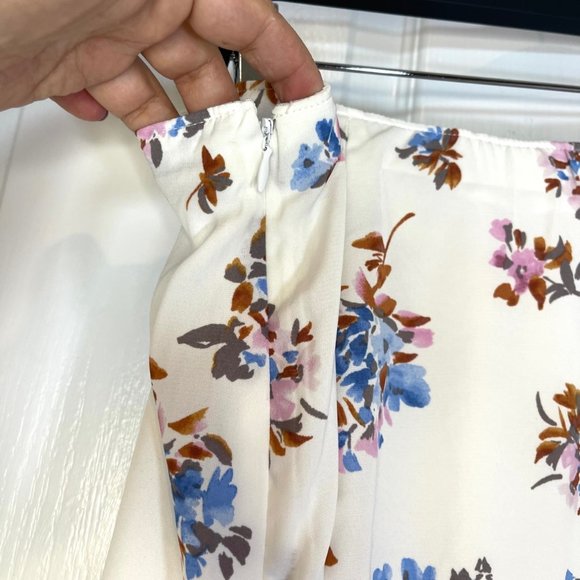 Abercrombie Dipped Waist Midi Floral Skirt XL Petite - NEW - Picture 15 of 16